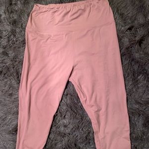 Pink ankle workout pants